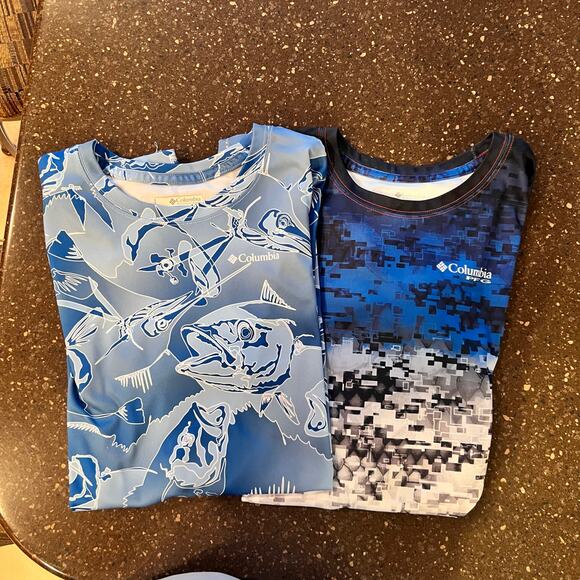 Columbia SPF Long Sleeve Shirts kids boys size XL 18-20 - 2 SHIRTS Like New! - Picture 5 of 10